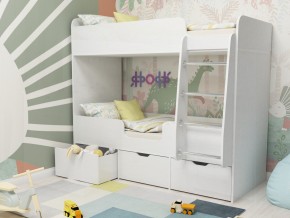 Кровать двухъярусная Малыш двойняшка белый в Коркино - korkino.magazinmebel.ru | фото