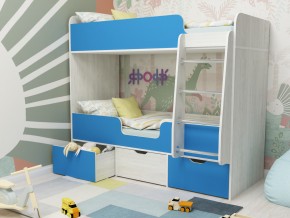 Кровать двухъярусная Малыш двойняшка винтерберг-голубой в Коркино - korkino.magazinmebel.ru | фото