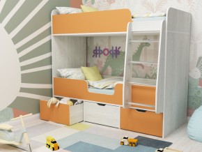 Кровать двухъярусная Малыш двойняшка винтерберг-оранжевый в Коркино - korkino.magazinmebel.ru | фото
