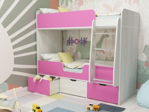 Кровать двухъярусная Малыш двойняшка винтерберг-розовый в Коркино - korkino.magazinmebel.ru | фото