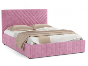 Кровать Гамма 1400 с основанием велюр тенерифе розовый в Коркино - korkino.magazinmebel.ru | фото