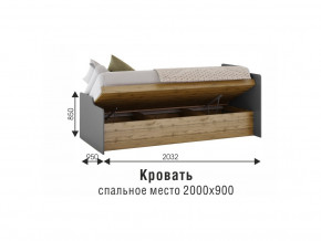Кровать Харви белый/вотан в Коркино - korkino.magazinmebel.ru | фото - изображение 3