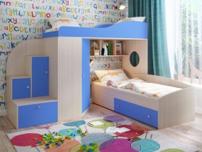 Кровать Кадет 2 Дуб молочный-голубой в Коркино - korkino.magazinmebel.ru | фото - изображение 1