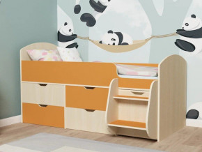 Кровать Малыш-7 Дуб-Оранжевый в Коркино - korkino.magazinmebel.ru | фото