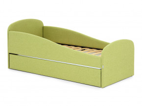 Кровать с ящиком Letmo авокадо (рогожка) в Коркино - korkino.magazinmebel.ru | фото - изображение 1