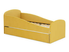 Кровать с ящиком Letmo горчичный (велюр) в Коркино - korkino.magazinmebel.ru | фото - изображение 1