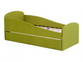 Кровать с ящиком Letmo оливковый (велюр) в Коркино - korkino.magazinmebel.ru | фото - изображение 1