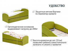 Кровать с ящиком Letmo оливковый (велюр) в Коркино - korkino.magazinmebel.ru | фото - изображение 11