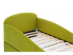 Кровать с ящиком Letmo оливковый (велюр) в Коркино - korkino.magazinmebel.ru | фото - изображение 3
