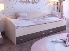 Кровать с выкатными ящиками Дуб молочный-Бодего в Коркино - korkino.magazinmebel.ru | фото - изображение 1