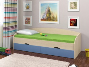 Кровать Соня 2 дуб молочный-голубой в Коркино - korkino.magazinmebel.ru | фото
