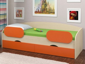 Кровать Соня 2 дуб молочный-оранжевый в Коркино - korkino.magazinmebel.ru | фото - изображение 2