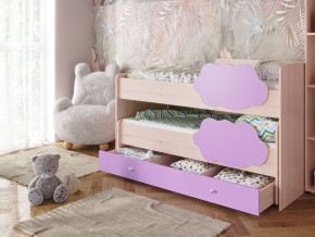 Кровать Соник с ящиком млечный дуб-ирис в Коркино - korkino.magazinmebel.ru | фото