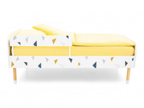 Кровать Stumpa Классика с бортиком рисунок Треугольники желтый, синий в Коркино - korkino.magazinmebel.ru | фото - изображение 3