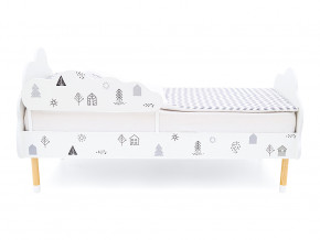 Кровать Stumpa Облако с бортиком рисунок Домики в Коркино - korkino.magazinmebel.ru | фото - изображение 3