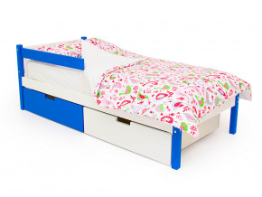 Кровать Svogen classic с ящиками и бортиком сине-белый в Коркино - korkino.magazinmebel.ru | фото - изображение 1