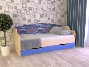 Кровать Юниор Тип 2 дуб молочный/мегаполис 800х1600 в Коркино - korkino.magazinmebel.ru | фото