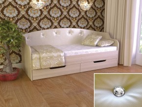 Кровать Юниор Тип 2 шимо светлый/белый перламутр 800х1600 в Коркино - korkino.magazinmebel.ru | фото