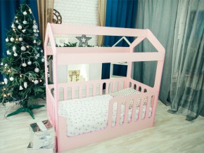 Кроватка-Домик без ящика розовая в Коркино - korkino.magazinmebel.ru | фото - изображение 1
