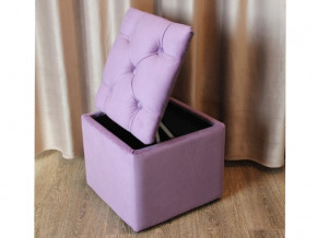 Пуф с каретной стяжкой и ящиком для хранения фиолетовый в Коркино - korkino.magazinmebel.ru | фото - изображение 4