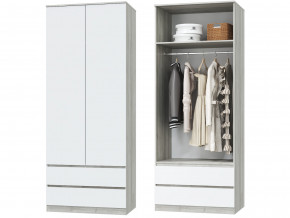 Шкаф для одежды 2х дверный с ящиками Лори дуб серый, белый в Коркино - korkino.magazinmebel.ru | фото - изображение 1
