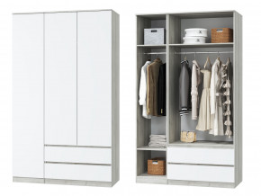 Шкаф для одежды трехдверный Лори дуб серый, белый в Коркино - korkino.magazinmebel.ru | фото