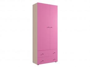Шкаф ДМ 800 с 2 ящиками дуб млечный-розовый в Коркино - korkino.magazinmebel.ru | фото - изображение 1