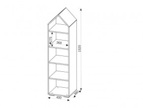 Стеллаж Домик G121268 в Коркино - korkino.magazinmebel.ru | фото - изображение 2