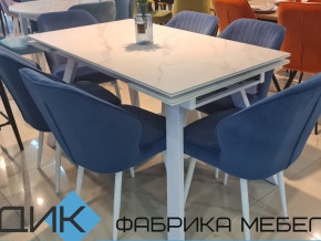 Стол SKL 140 керамика белый мрамор/подстолье белое в Коркино - korkino.magazinmebel.ru | фото - изображение 2