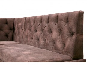 Угловой диван Призма каретная стяжка коричневый с коробами в Коркино - korkino.magazinmebel.ru | фото - изображение 2